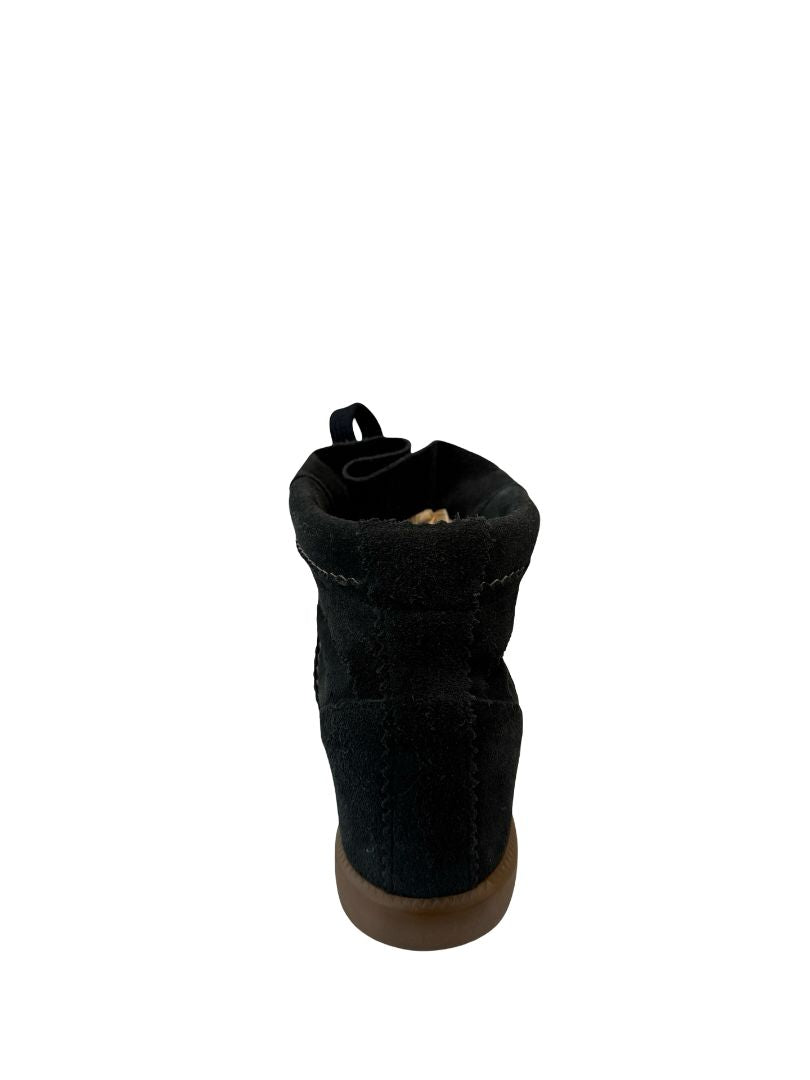 Isabel Marant Black Suede Bobby Wedge Sneakers. Size: 39