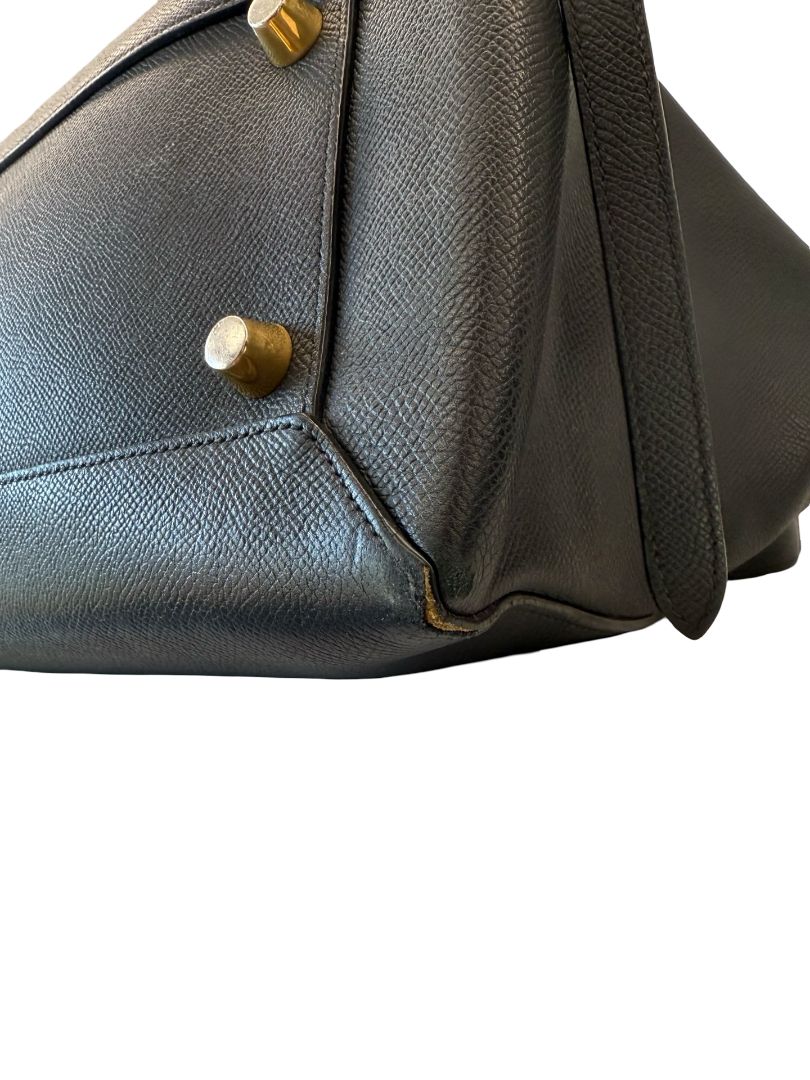 Celine Black Leather Belt Bag.