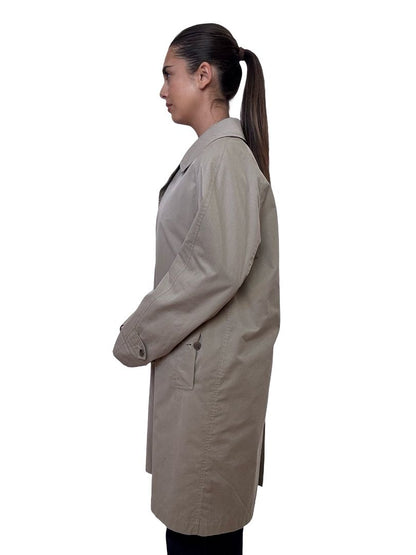 Burberry Beige Medium Length 'Camden' Coat. Size: 8