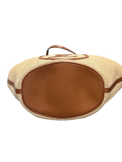 Louis Vuitton Brown Saint Jacques Raffia & Leather Tote Bag.