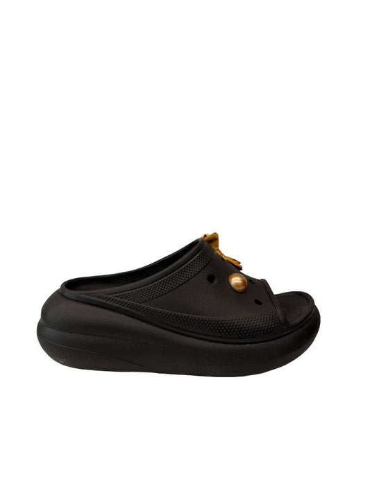 Crocs Black Classic Platform Slides. Size: 8