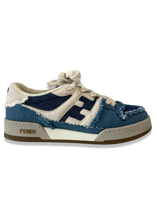 Fendi Blue Match Denim Sneakers. Size: 38
