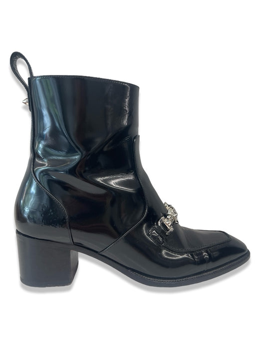 Christian Louboutin Black Mayerswing Donna 55 Calf Leather Boot. Size: 39