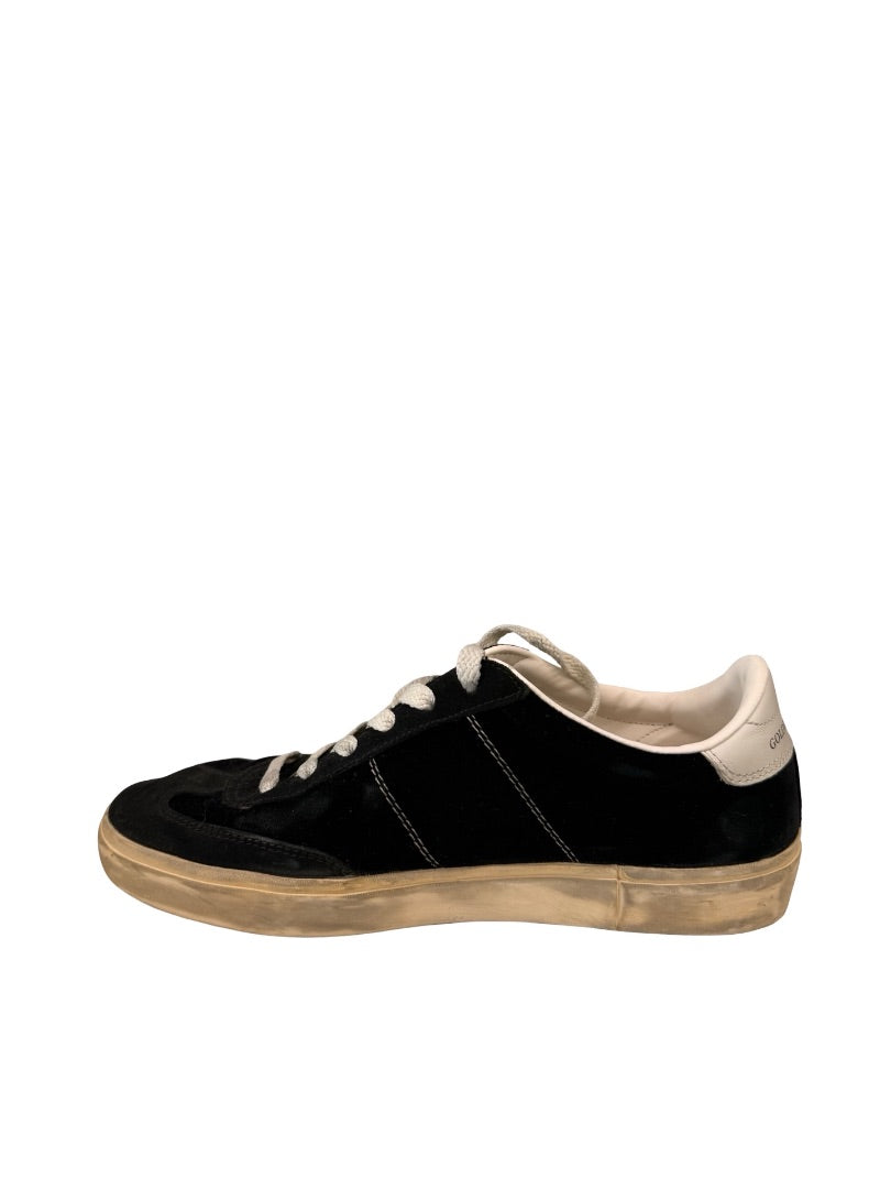 Golden Goose Black Velvet 'Soul Star' Sneakers. Size: 39