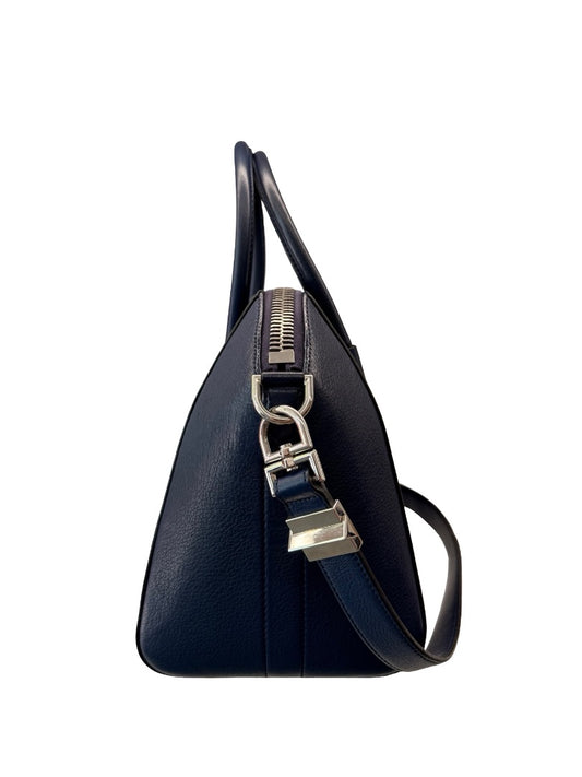 Givenchy Navy Antigona Leather Handbag. Size: Small