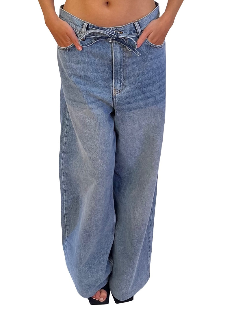 DAY Birger et Mikkelsen Light Blue Wide Leg Elijah Soft Denim Jeans. Size: 38