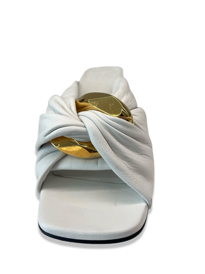 JW Anderson White Chain Link Twist Heel. Size: 40