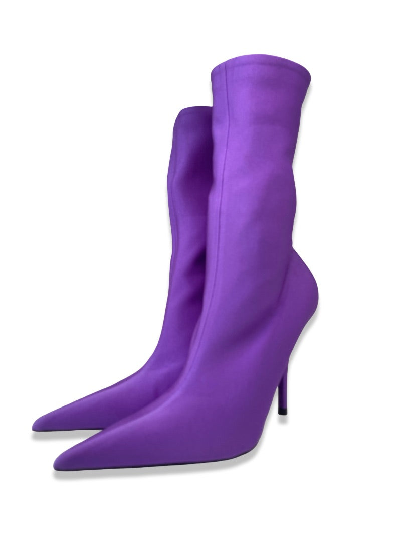 Balenciaga Purple Spandex Heels. Size: 36