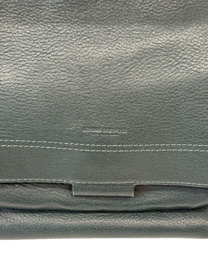 Jerome Dreyfuss Dark Green Lulu Leather Crossbody Bag.