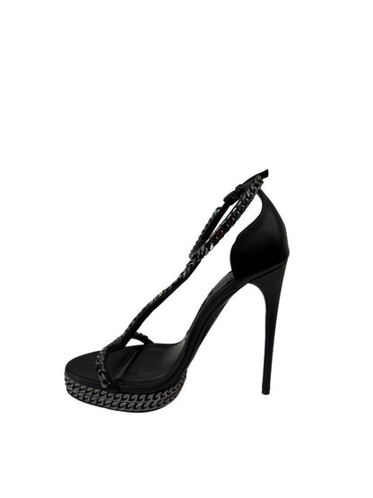 Tom Ford Black Gunmetal Chain Stilettos. Size: 37