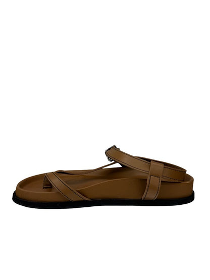 Bassike Camel Wrap Stitch Sandals. Size: 38