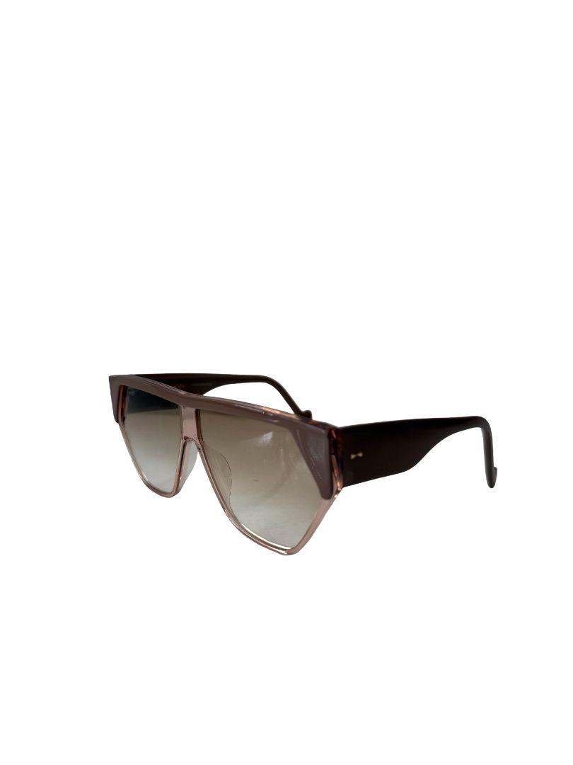 Zimmermann Light Brown Gradient Shield Sunglasses.