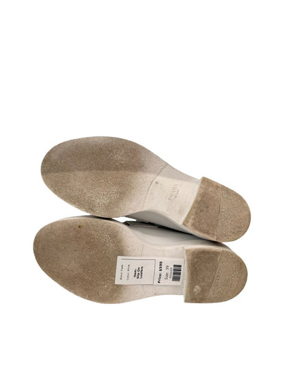 Prada White Leather Slip On Loafers. Size: 39