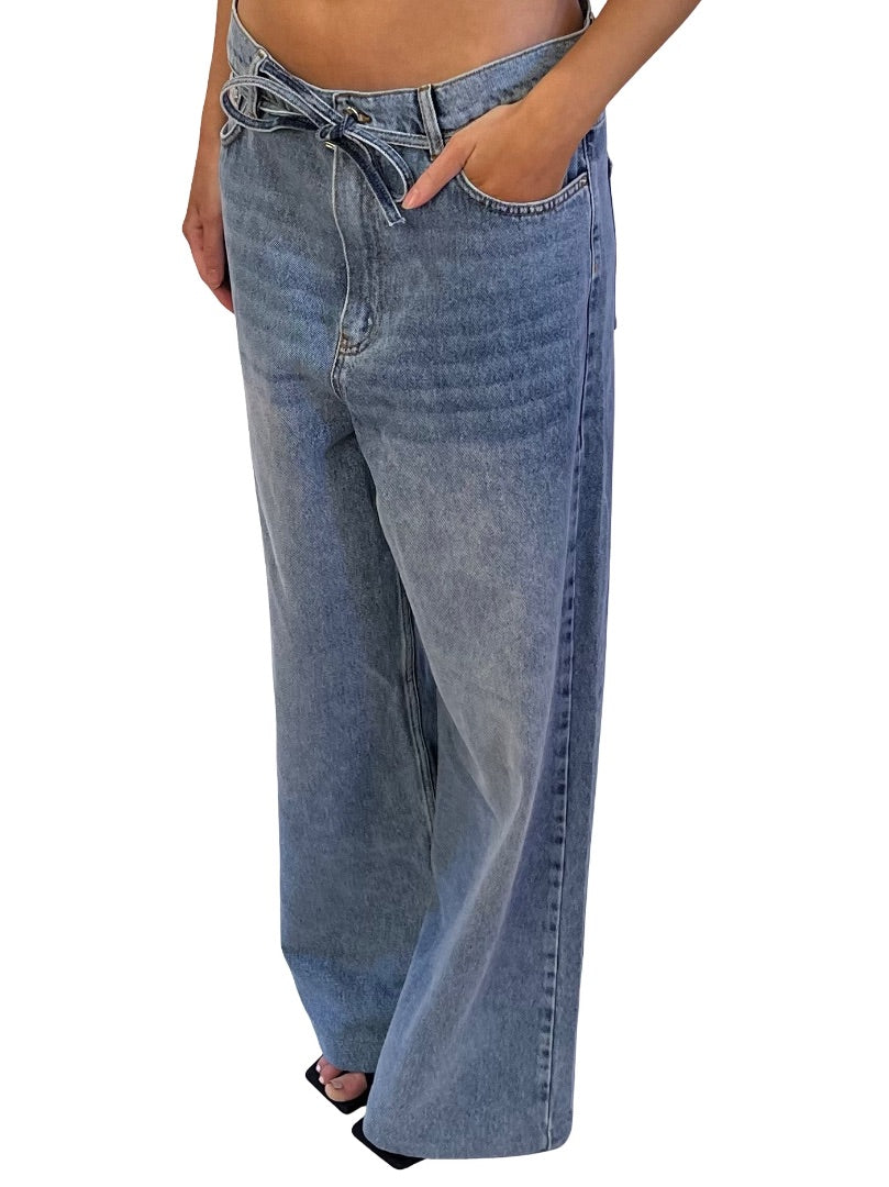 DAY Birger et Mikkelsen Light Blue Wide Leg Elijah Soft Denim Jeans. Size: 38