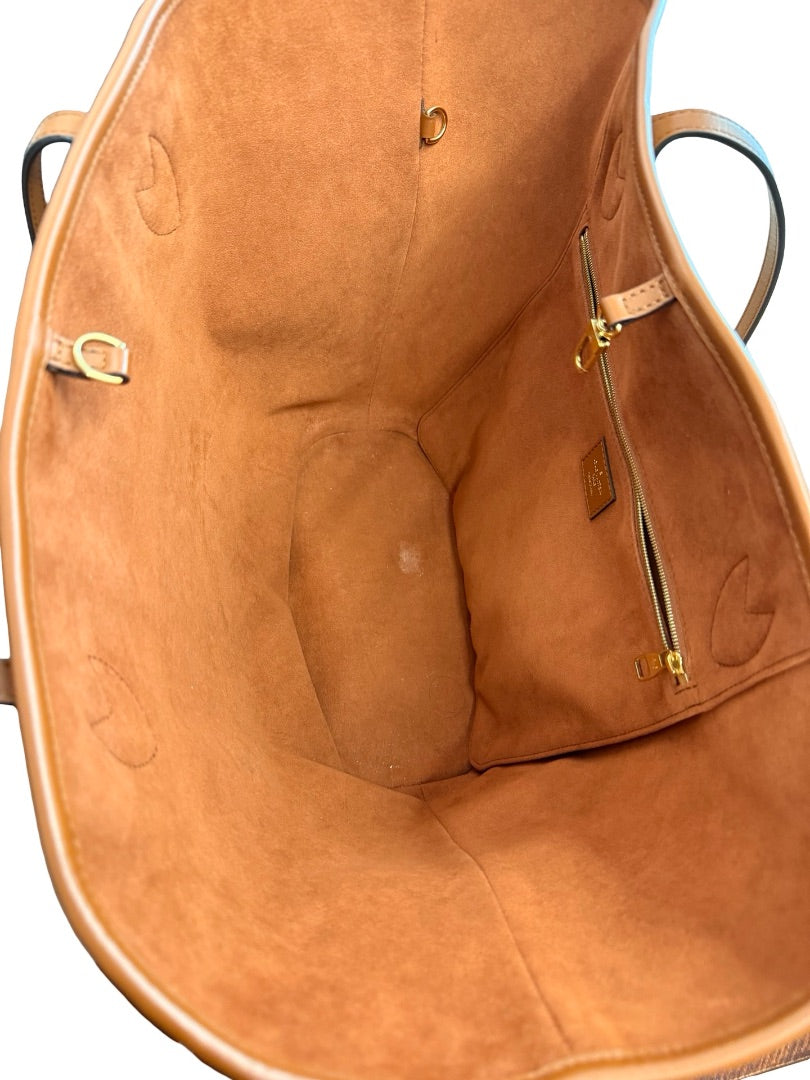Louis Vuitton Brown Saint Jacques Raffia & Leather Tote Bag.