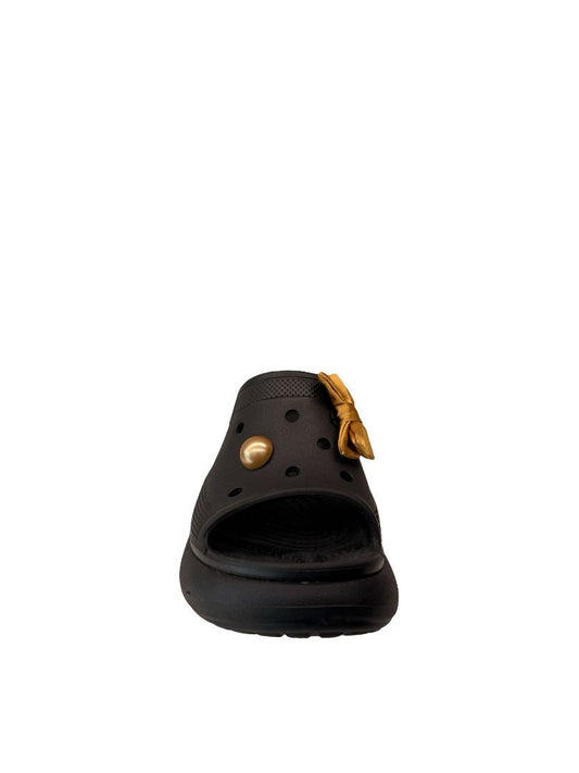 Crocs Black Classic Platform Slides. Size: 8