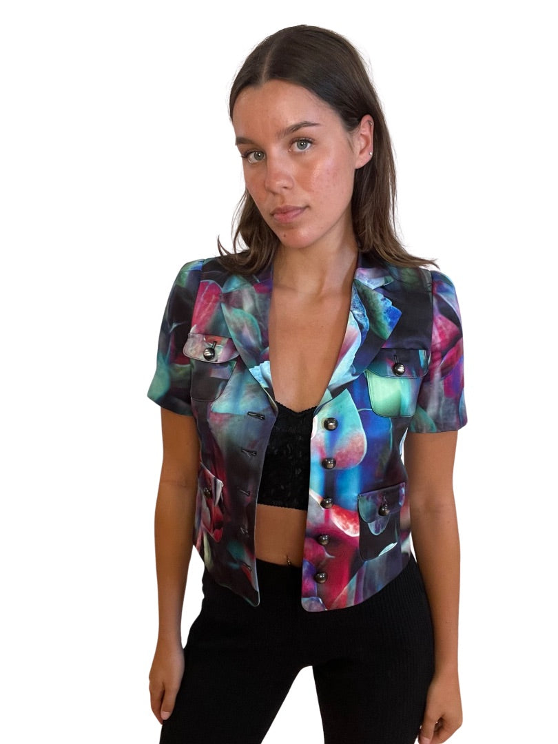 Emporio Armani Multicolour Digital Print Button Up Shirt. Size: 38