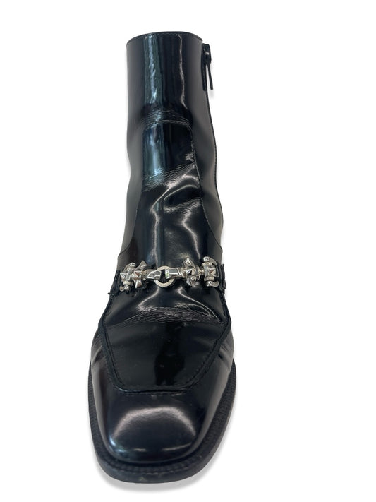 Christian Louboutin Black Mayerswing Donna 55 Calf Leather Boot. Size: 39
