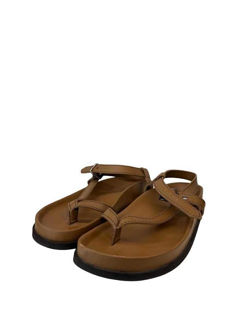 Bassike Camel Wrap Stitch Sandals. Size: 38