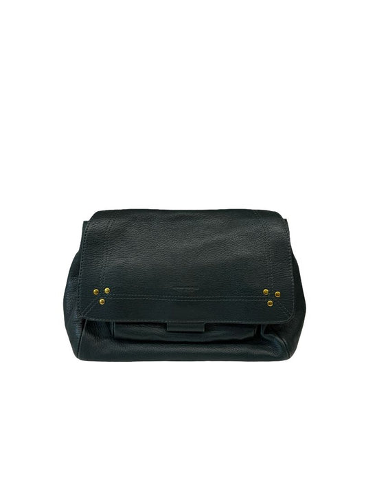Jerome Dreyfuss Dark Green Lulu Leather Crossbody Bag.