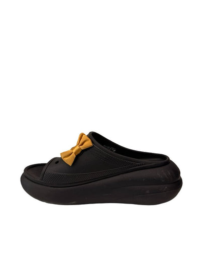 Crocs Black Classic Platform Slides. Size: 8