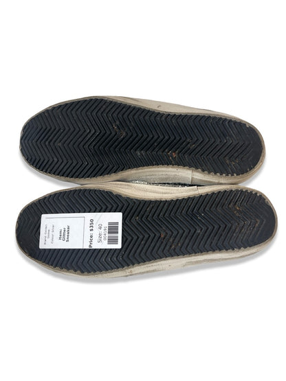 Golden Goose Silver Glitter Sneaker. Size: 40