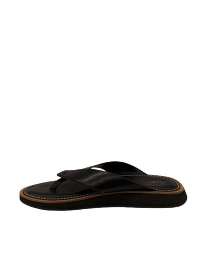 Rag & Bone Black Parker Leather Thong. Size: 39