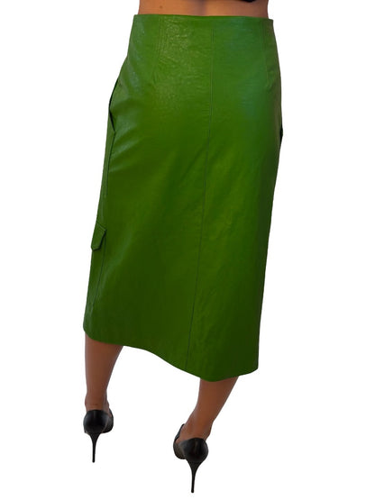 Beatrice Green Button Up Midi Skirt. Size: XS / 8