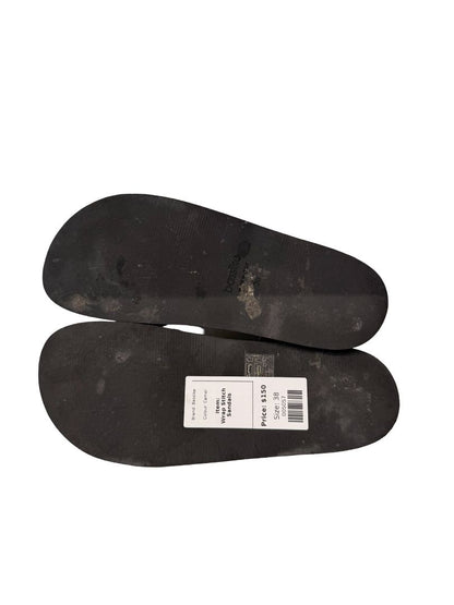 Bassike Camel Wrap Stitch Sandals. Size: 38