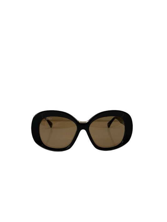MaxMara Black/Orange 'Edna MM0087' Sunglasses W Gold Bridge.