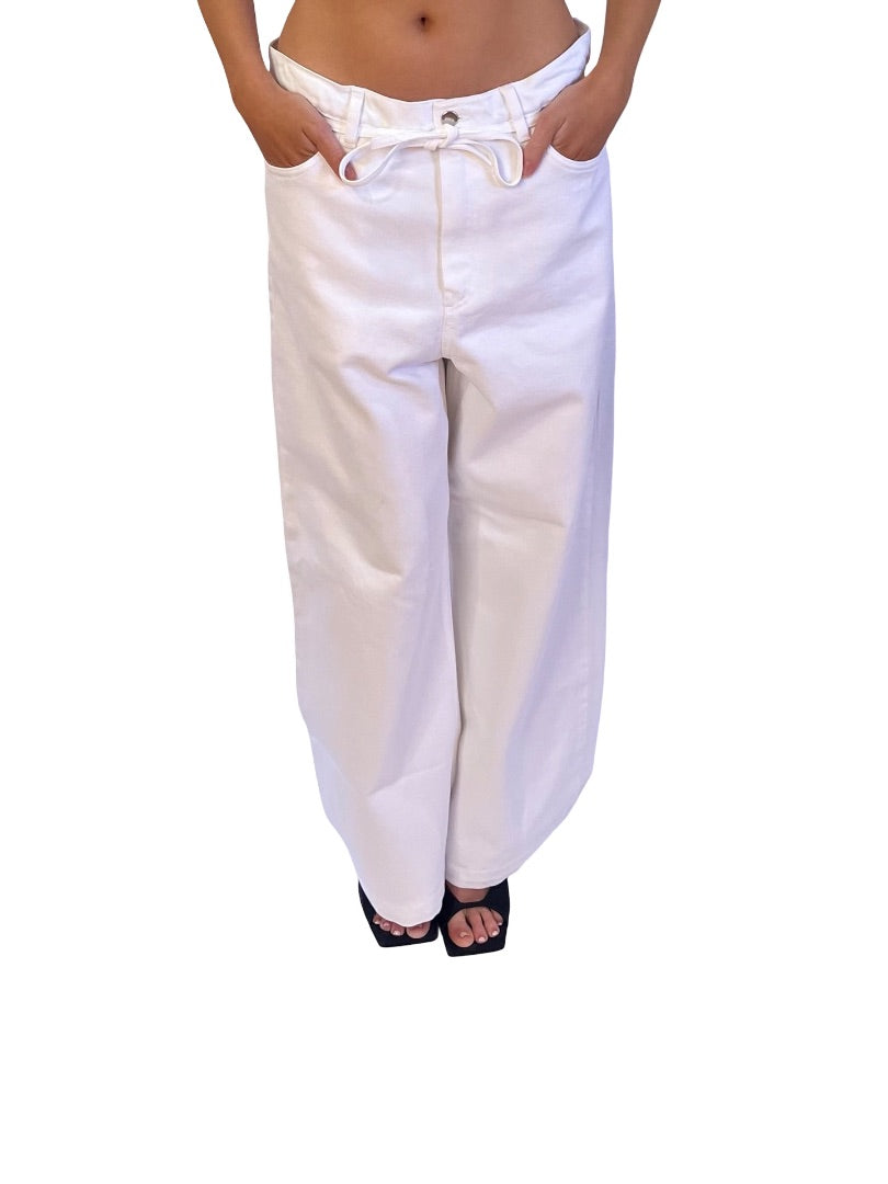 DAY Birger et Mikkelsen White Wide Leg Elijah Winter Jeans. Size: 38