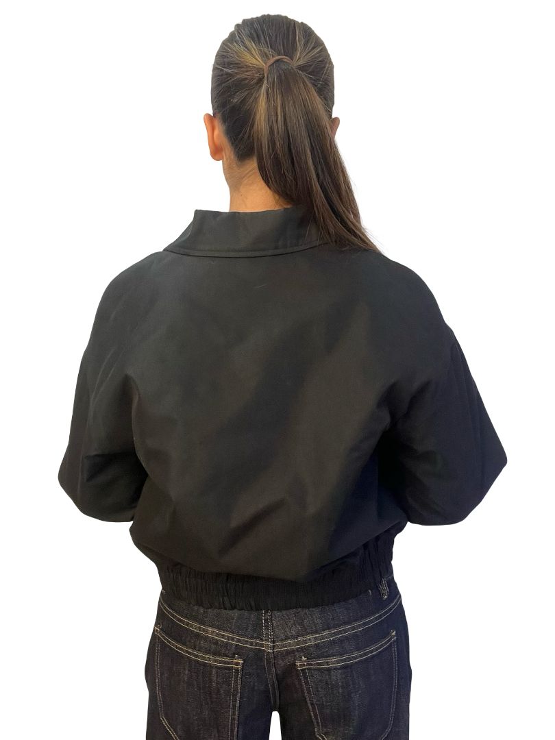 Alpha 60 Black Joplin Bomber Jacket. Size: XXS