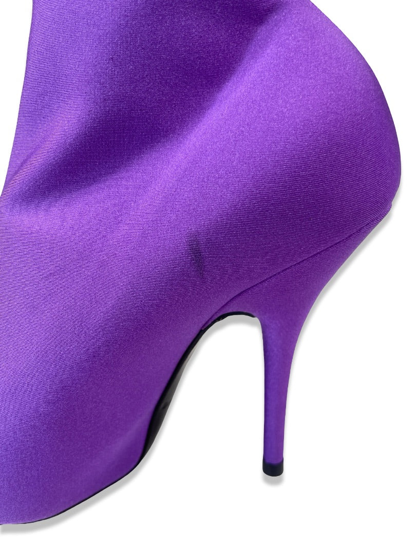 Balenciaga Purple Spandex Heels. Size: 36