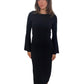 Scanlan Theodore Black Long Sleeve Fitted Long Dress. Size: XS