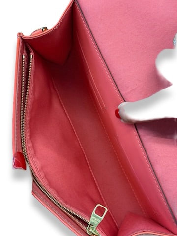 Louis Vuitton Blush Patent Leather Ana Handbag.