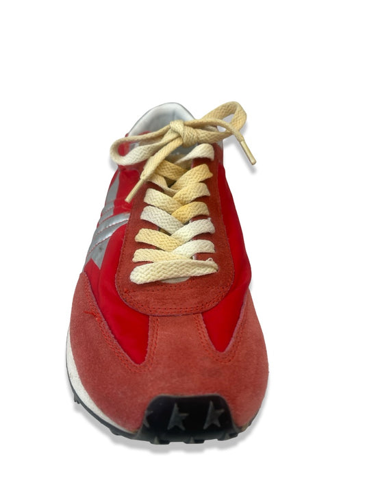 Golden Goose Red Suede 'Marathon' Runners. Size: 10