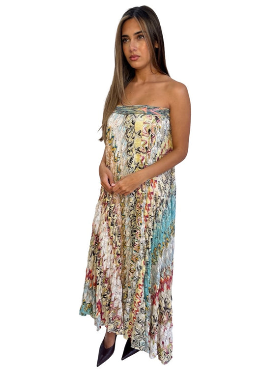 Missoni Multi-Colour Crochet Knit Maxi skirt. Size: 46