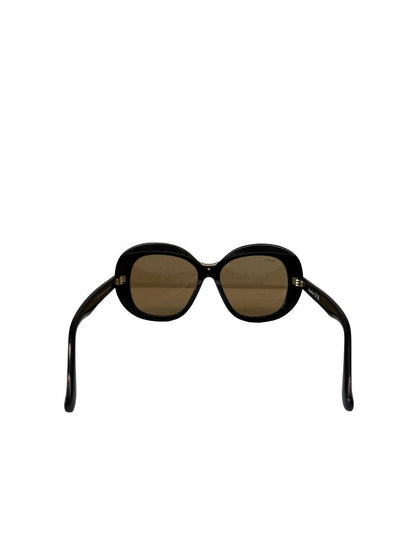MaxMara Black/Orange 'Edna MM0087' Sunglasses W Gold Bridge.