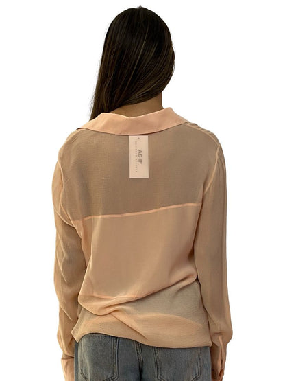 alexanderwang.t Blush Sheer Pocket Silk Shirt. Size: M