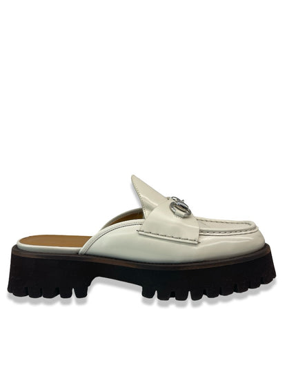 Gucci Grey Horsebit Mules W Silver Hardware. Size: 40