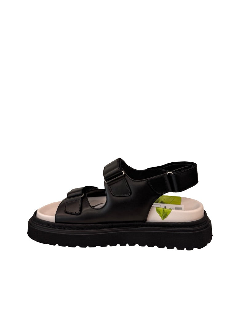 John Richmond Black/Multi Platform Dad Sandals. Size: 39