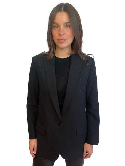 Zadig & Voltaire Black Star Blazer. Size: 40