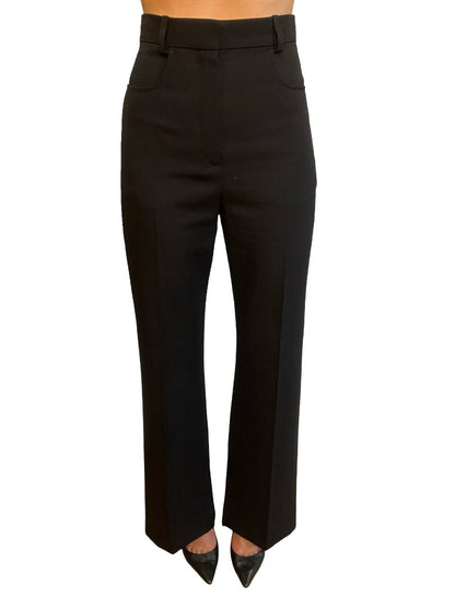 Jacquemus Black 'LE CHOUCHOU' High Waist Straight Leg Trousers. Size: 34