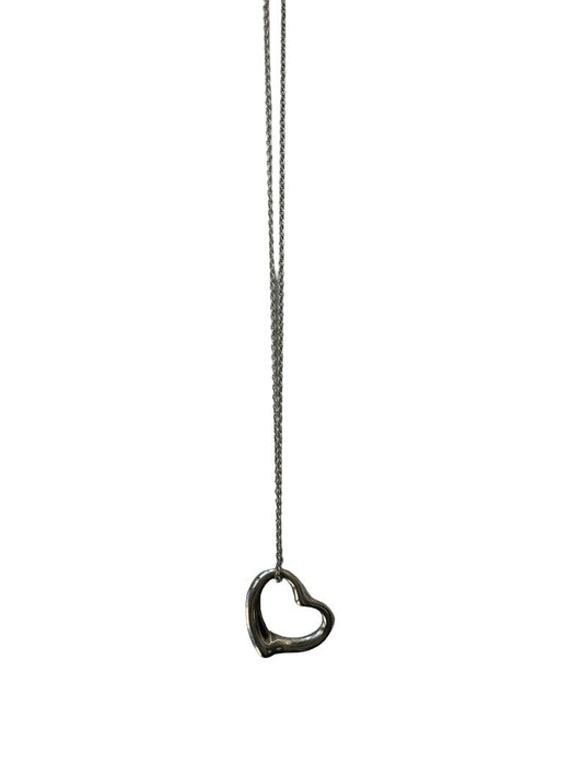 Tiffany & Co Silver Elsa Peretti Heart Necklace Sterling Silver. Size: One Size