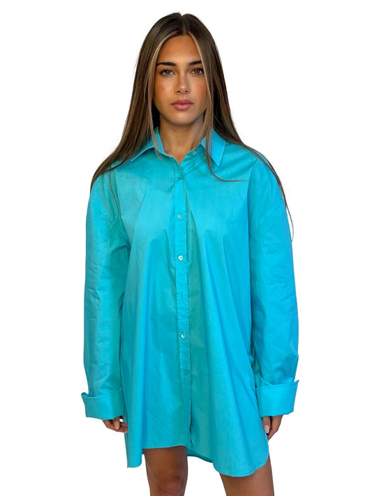 Scanlan Theodore Aqua Shirt. Size: 14