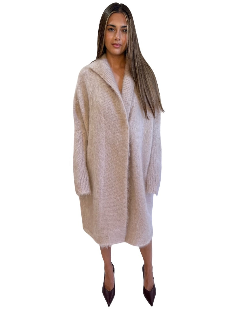 Scanlan Theodore Pink Mohair Long Cardigan. Size: ALL