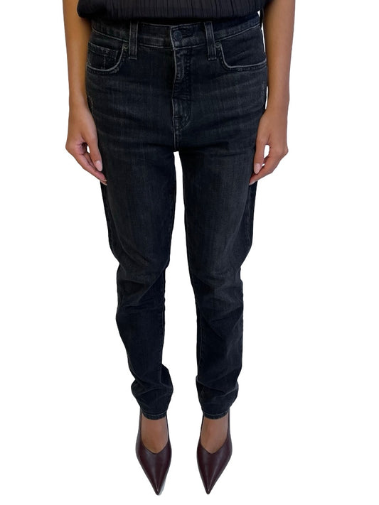 Nili Lotan Distressed Wash Mid Rise Slim Jeans. Size: 28