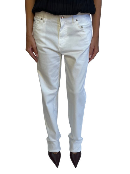 Dolce & Gabbana White Straight Leg Jeans. Size: 40