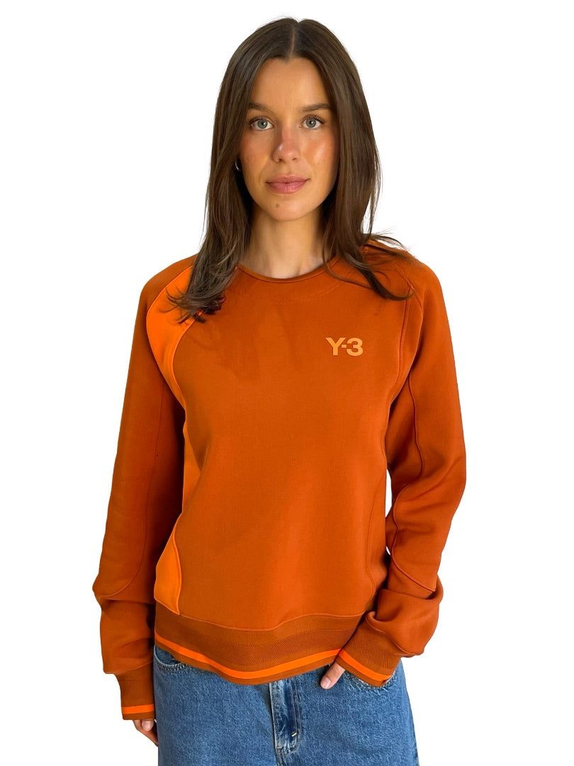 Y-3 Orange Scuba Sweatshirt. Size: S