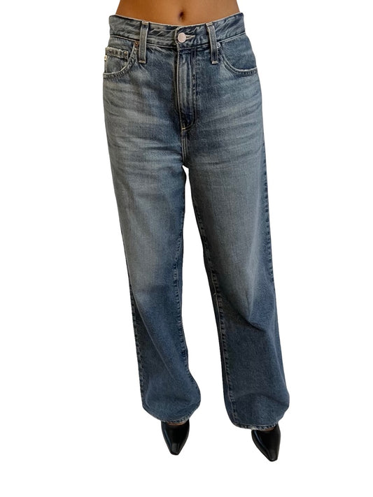 AG Jeans Blue High Rise Wide Leg Jeans. Size: 27